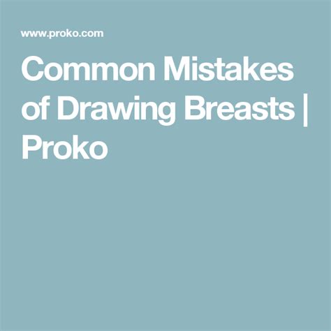 Common Mistakes of Drawing Breasts